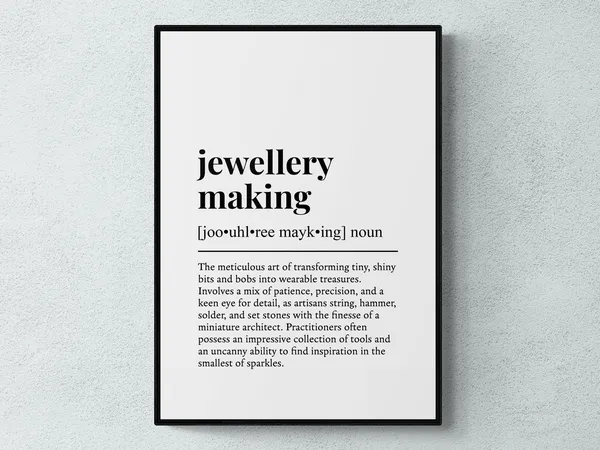 Jewelry Making Funny Definition Hobby Art Print