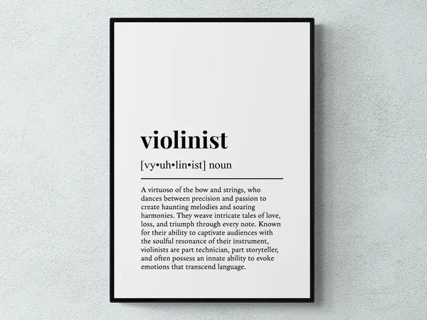 Violinist Funny Definition Humor Wall Art Print