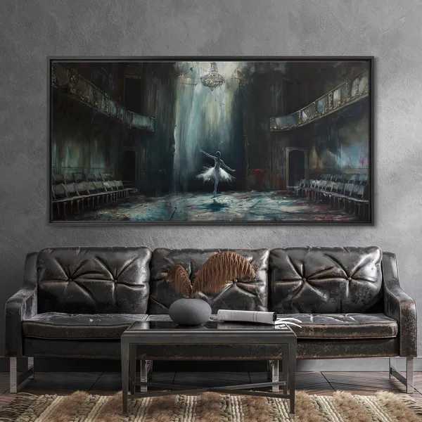 Ghostly Ballerina, Haunted Theater Poster Print