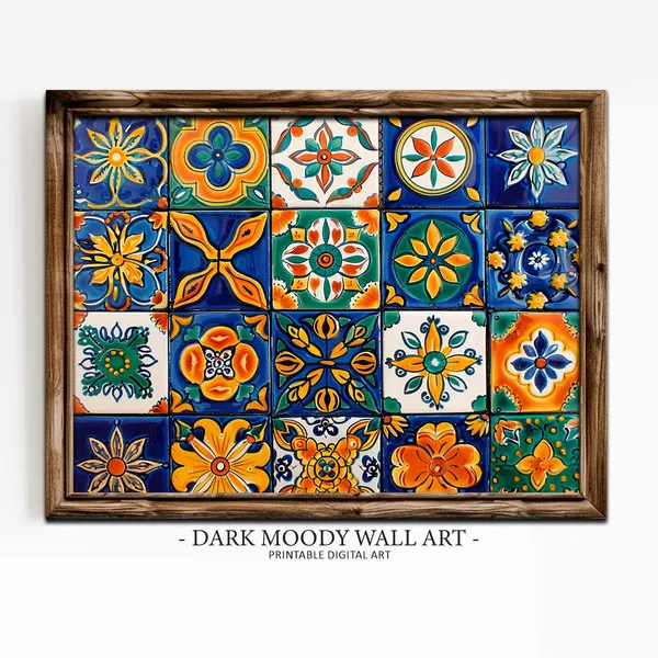 Mexican Talavera Wall Art, Traditional Mural Art