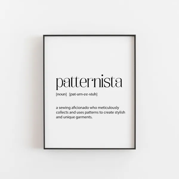 Patternista Definition Print, Funny Sewing Room Art Print