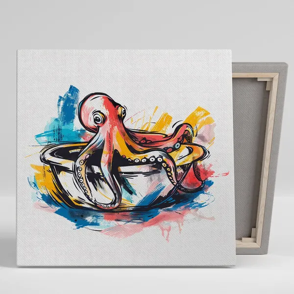 Octopus Splash Abstract Street Decor Art Print