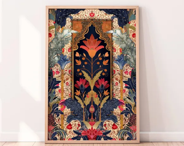 Mughal Art Persian Folk Art Wall Art Print