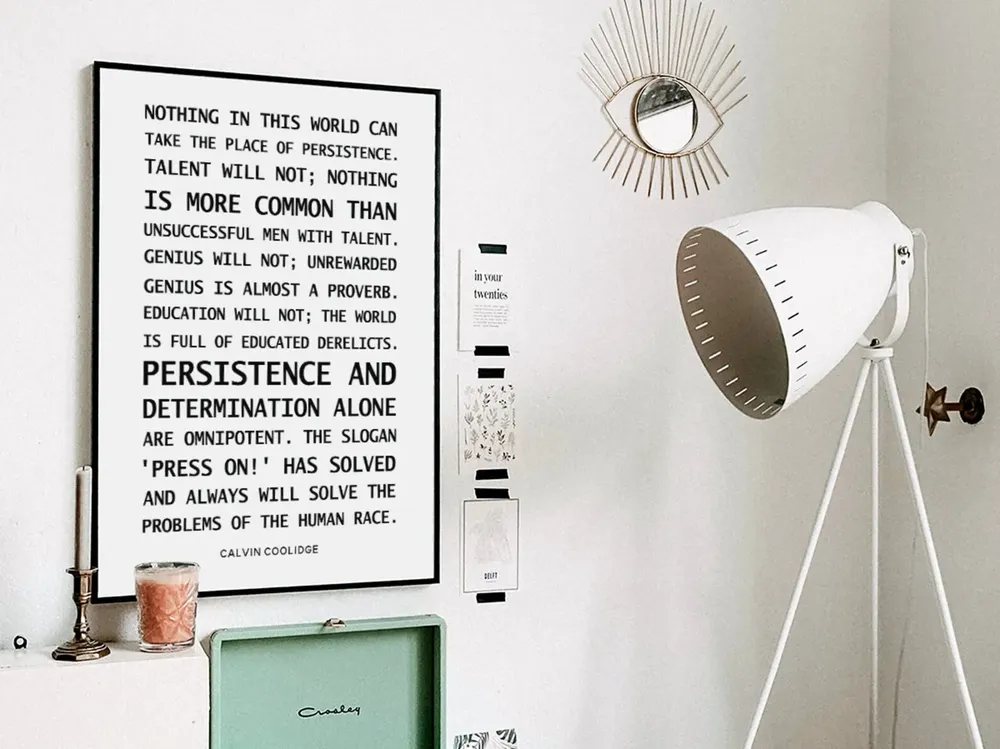 Nothing In This World Persistence Can Quote, Art Print - Image 2