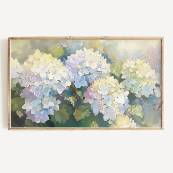 Summer Floral Painting Hydrangea, Art Print