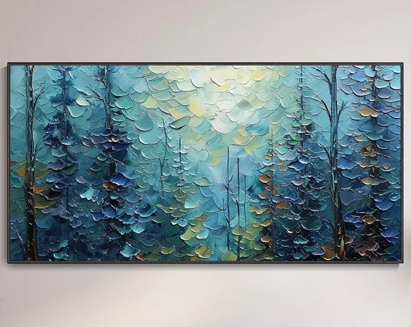 Abstract Serene Forest Landscape Art Print