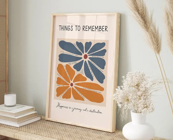 Mental Health Positive Affirmations Art Print