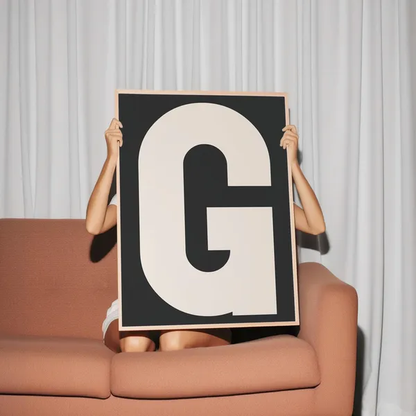G Print, Retro Typography Letter Art Print