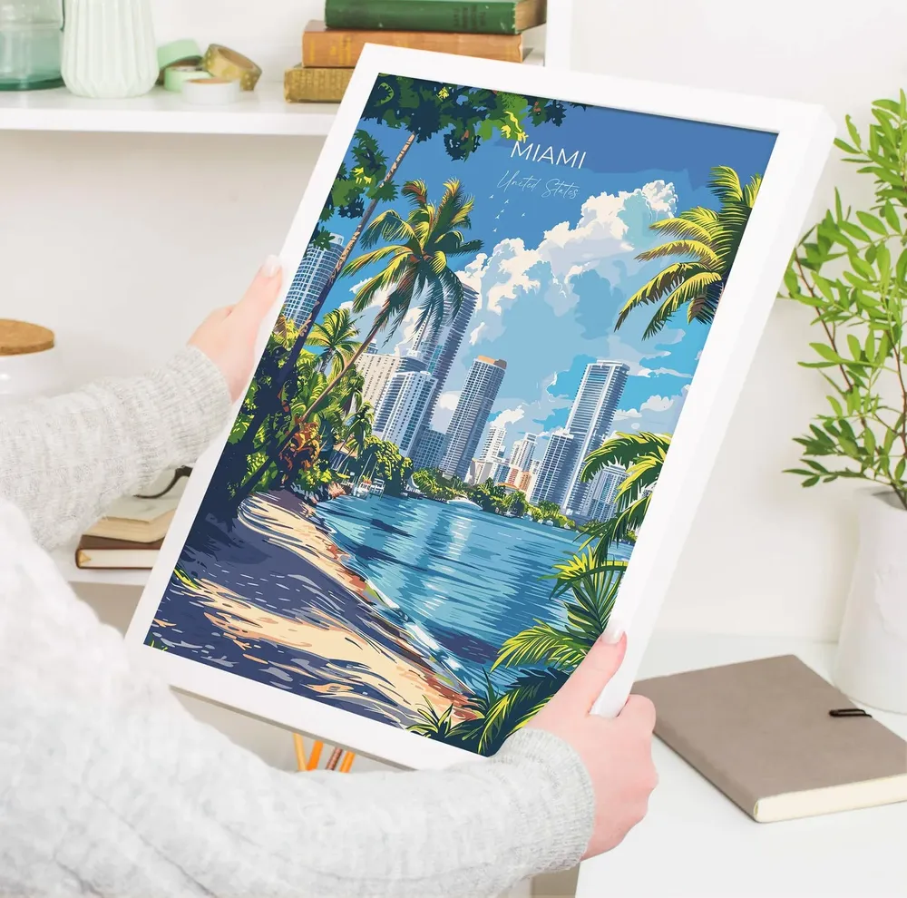 Miami Travel Poster, USA Art Gift - Image 3