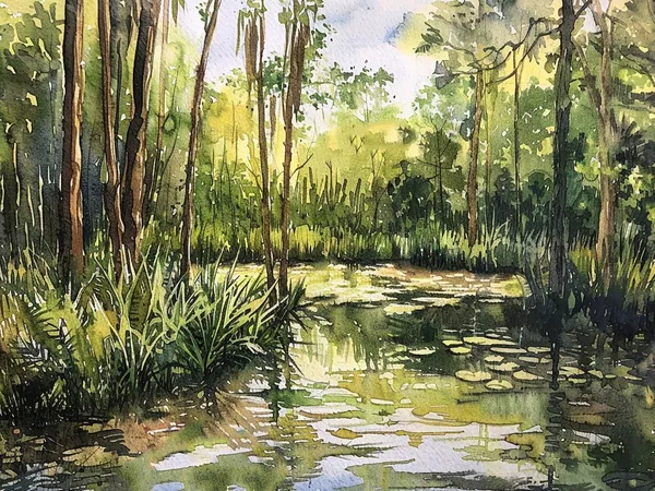 Everglades National Park Watercolor Travel Poster