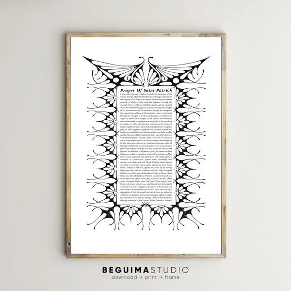 Prayer Of Saint Patrick Christian Wall Art Print