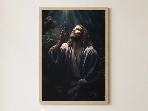 Jesus Praying in Gethsemane Garden Art Print