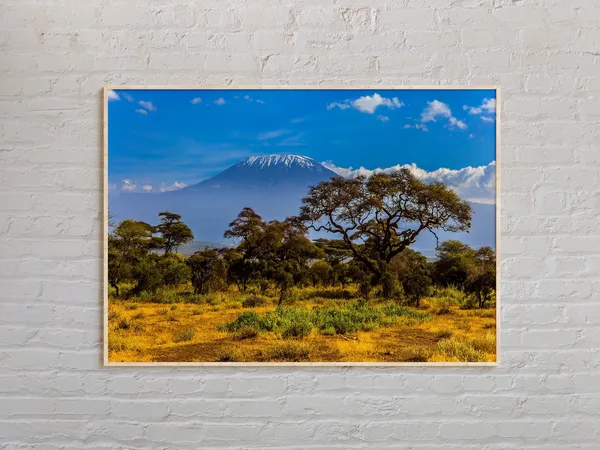 Mount Kilimanjaro Travel Poster, Tanzania Photo Print