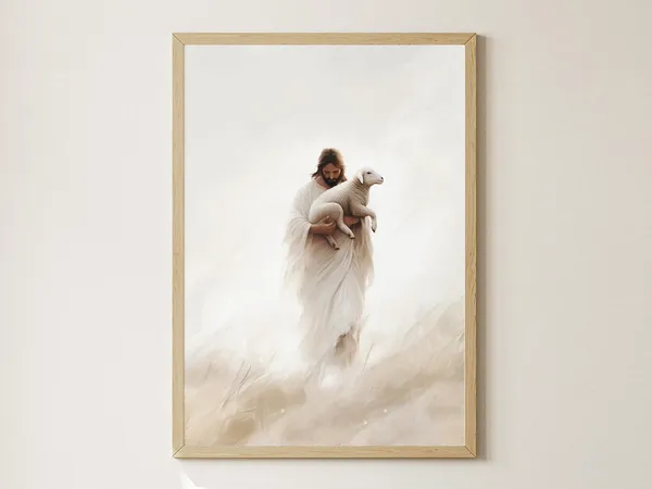 Second Chance Lost Sheep Christian Art Print