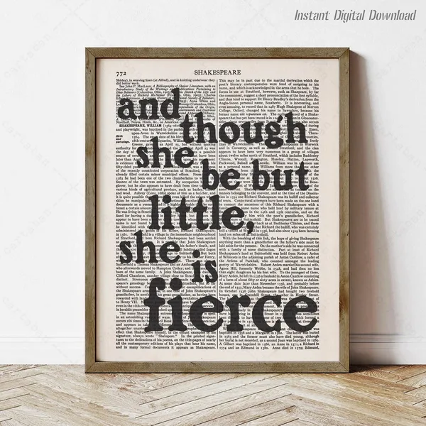 Shakespeare Quote, A Midsummer Night's Dream Print