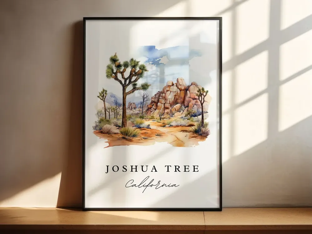 Joshua Tree Custom Text Travel Poster Print - Image 4