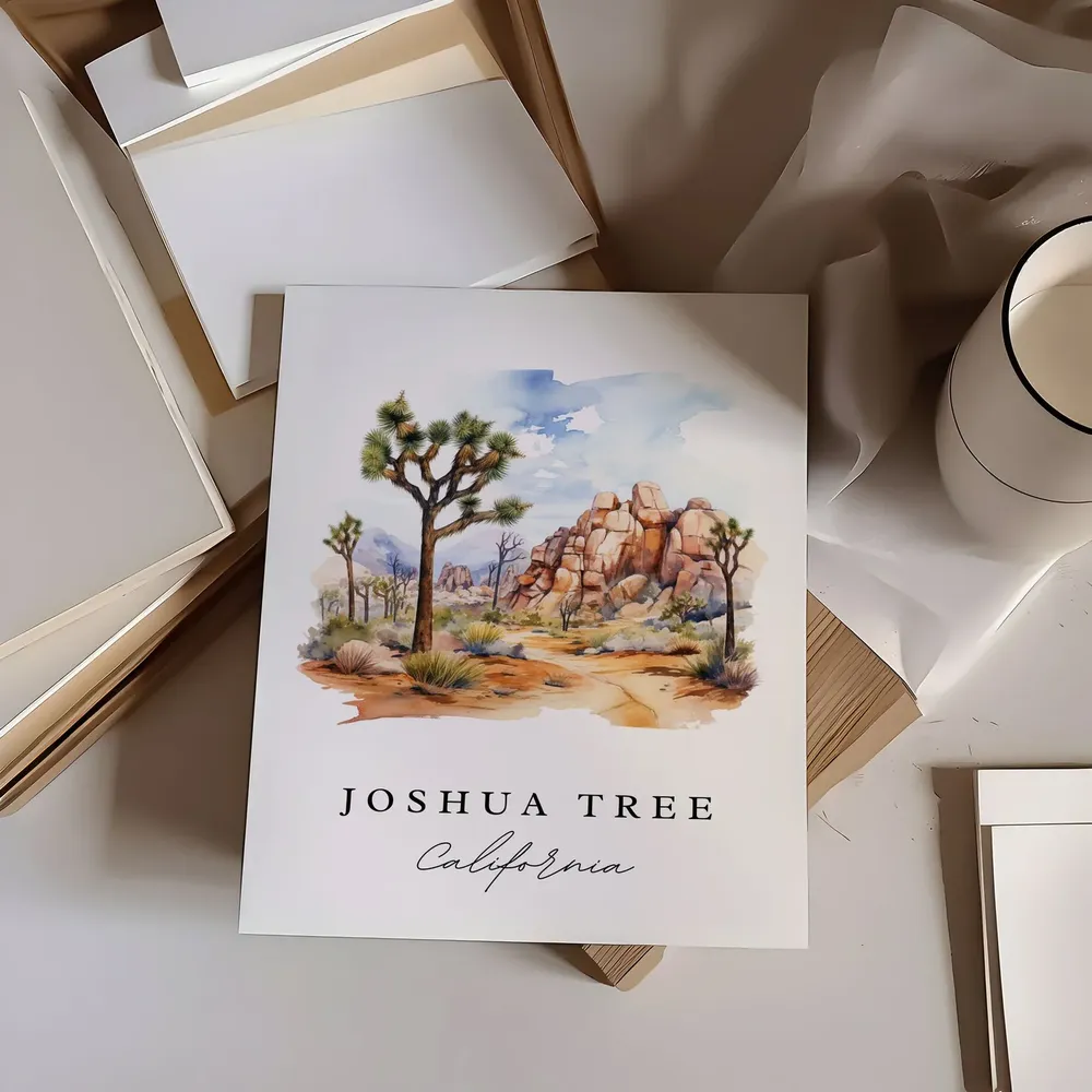 Joshua Tree Custom Text Travel Poster Print - Image 6