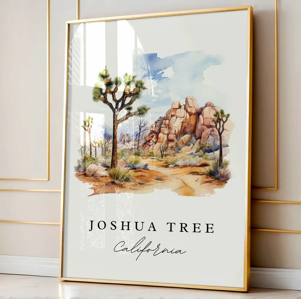 Joshua Tree Custom Text Travel Poster Print - Image 3