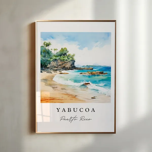 Yabucoa PR Poster Print, Puerto Rico Custom Text