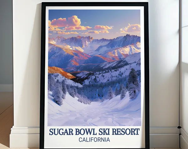Sugar Bowl Ski Terrain Poster, Home Decor