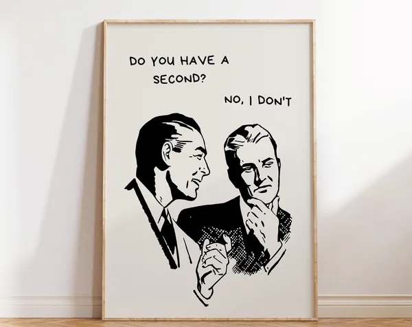 Vintage Office Funny Corporate Work From Home Poster
