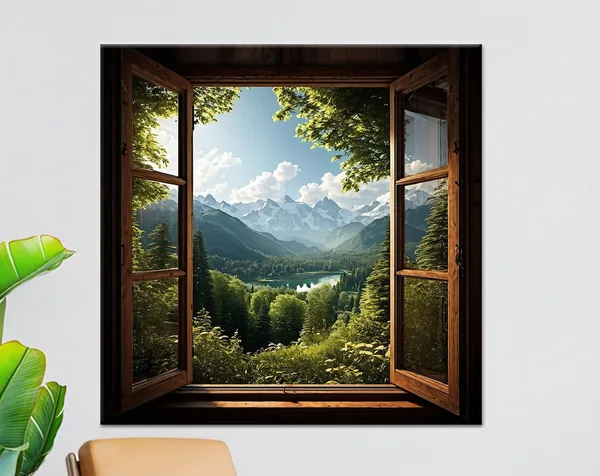 Mountain View Coastal Wall Art Print