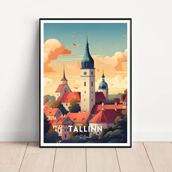 Tallinn Estonia Gift Travel Poster