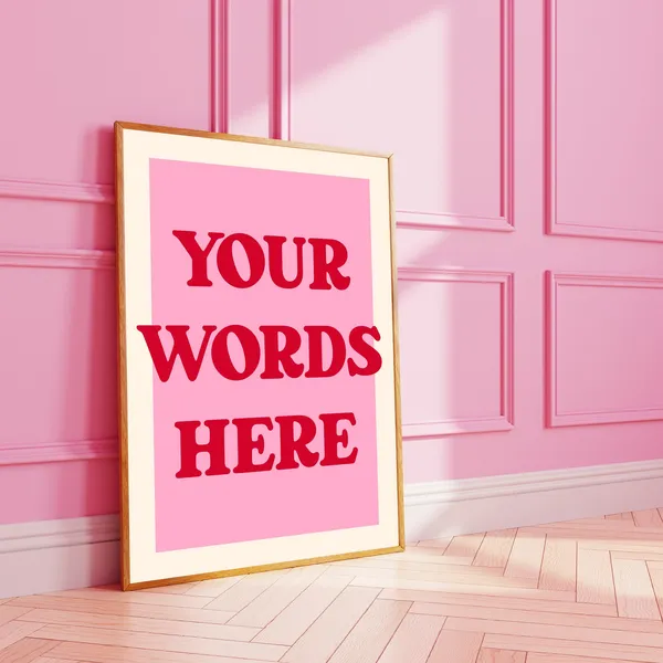 Custom Quote Typography Art Print, Personalized