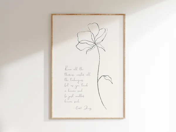 Carl Jung Quote Print, Psychology Therapy Office Decor