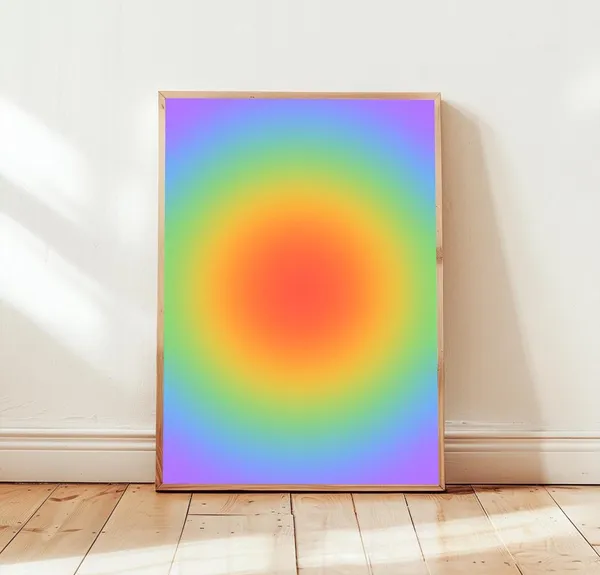Rainbow Aura Trendy Wall Art, Spiritual Poster