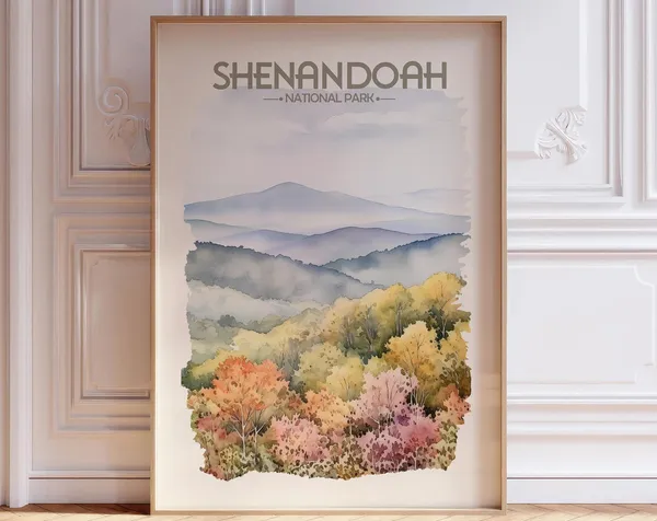 Shenandoah National Park Watercolor Poster Print