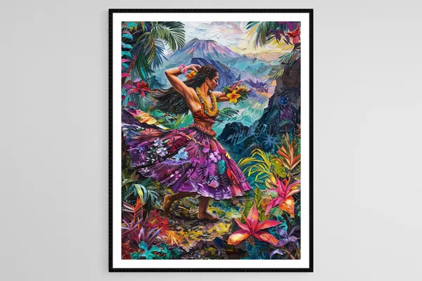 Traditional Hawaiian Hula Dancer Art Print