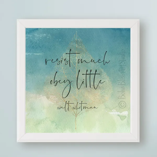 Walt Whitman Quote Art Print, Graduation Gift