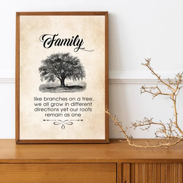 Like Branches on a Tree Family Quote Art Print