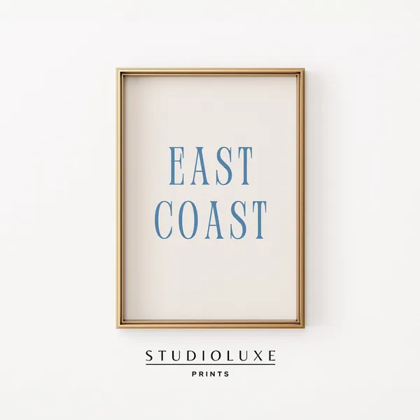 East Coast Beachy Coastal Art Print for Granddaughter