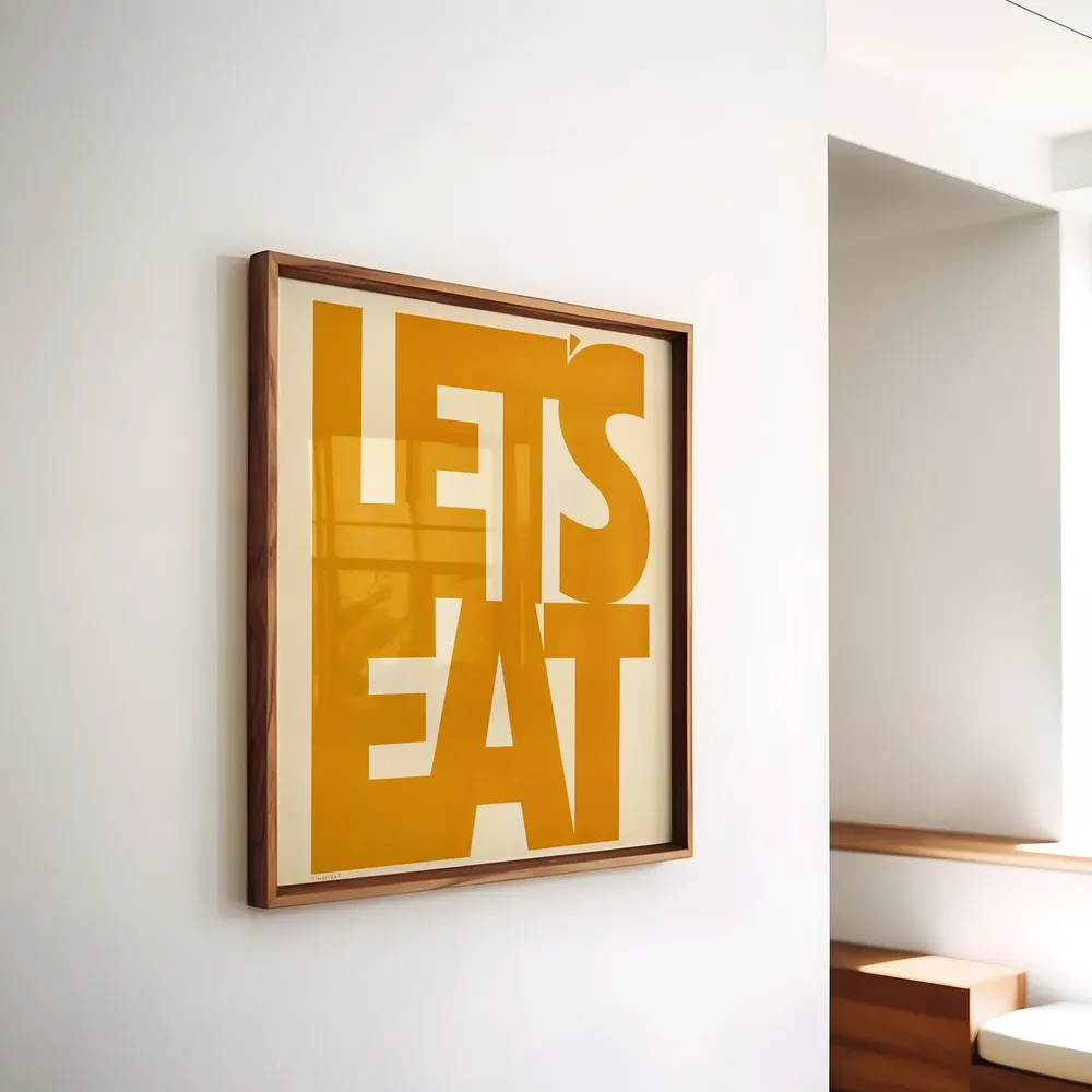 Lets Eat Kitchen Wall Art, Retro Poster - Image 3
