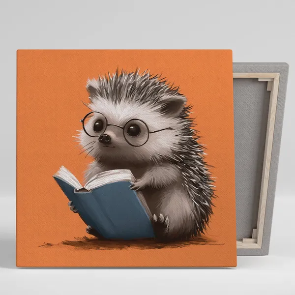 Hedgehog Whimsical Contemporary Art Print, Childrens Room