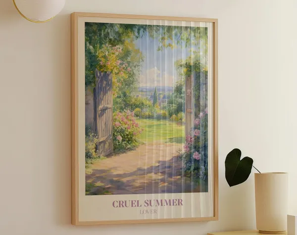 Cruel Summer Music Wall Art, Watercolor Print