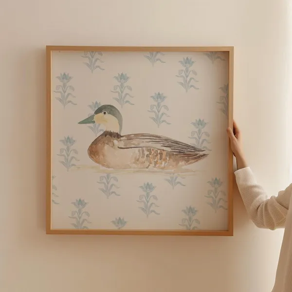 Vintage Mallard Watercolor Art Print, Kitchen Decor