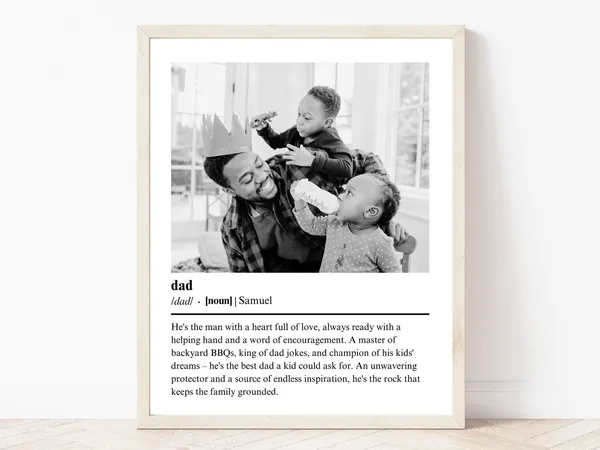 Dad Definition Template Photo Collage Poster
