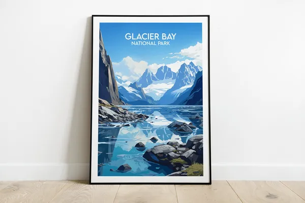 Glacier Bay National Park Travel Poster, Alaska