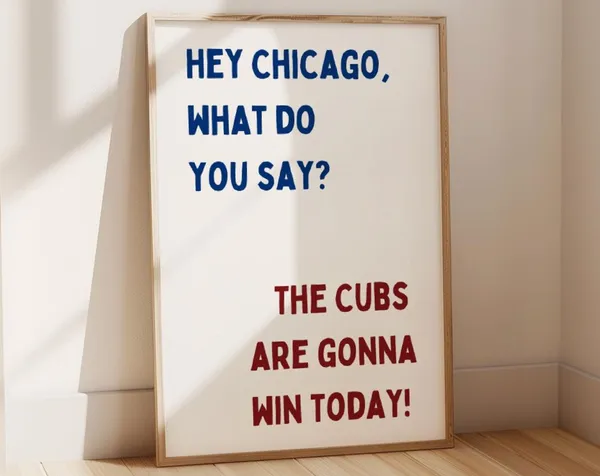 Retro Chicago Home Decor Art Print, Y2K Style