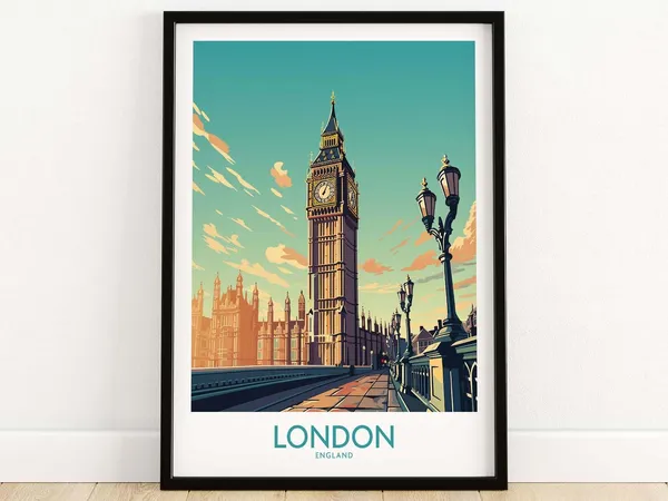 London Travel Poster, Home Decor Art Print