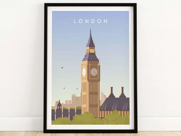 London England Gift Idea Wall Art Print