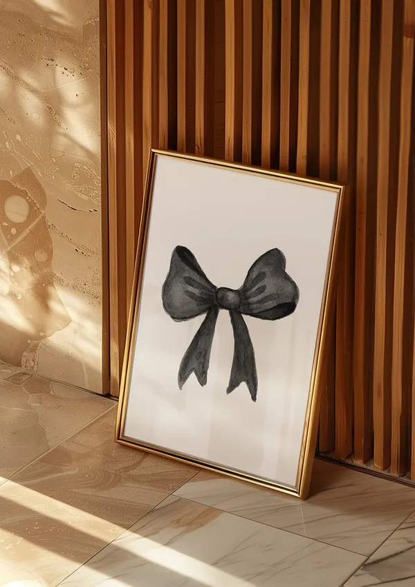 Bow Wall Art Trendy Poster, Preppy Dorm Decor