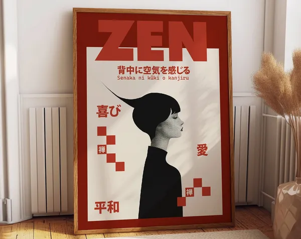Zen Japanese Inspired Art Poster Print