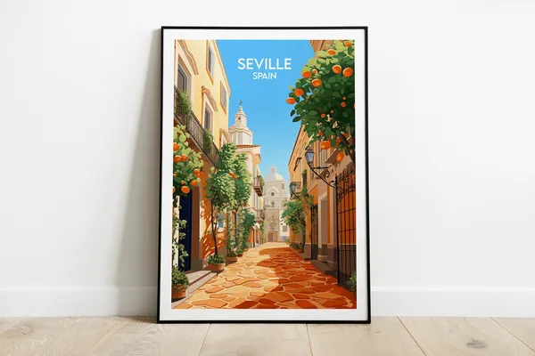 Seville Travel Poster, Spain Place Print