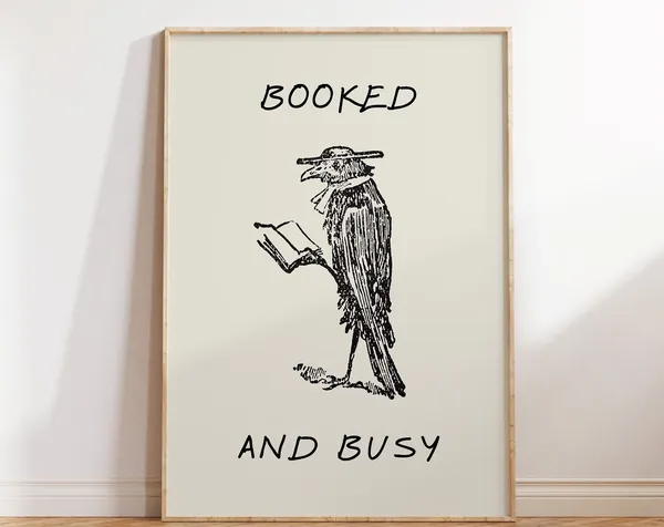 Vintage Reading Library Wall Decor Poster Print