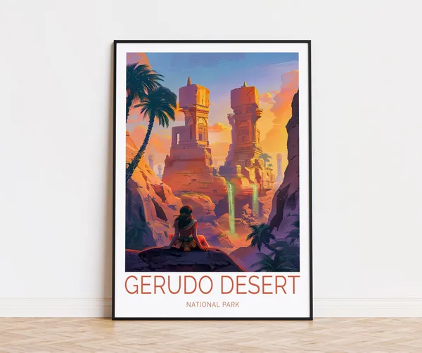 Gerudo Desert National Park Travel Poster