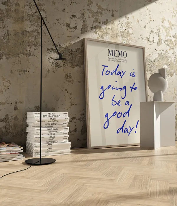 Good Day Memo Print, Retro Preppy Poster
